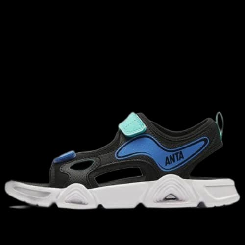 (GS) ANTA Sandals 'Black Teal Blue'