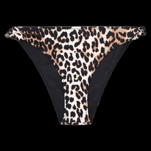 GANNI Recycled Printed Twisted Bikini Briefs 'Leopard'