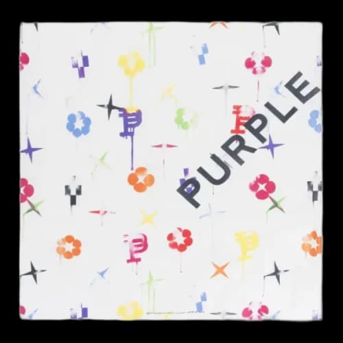PURPLE BRAND Printed Bandana 'White'