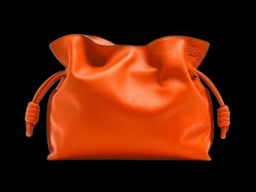 LOEWE Flamenco Clutch in Nappa Calfskin Orange