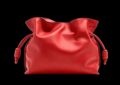LOEWE Flamenco Clutch In Nappa Calfskin Red