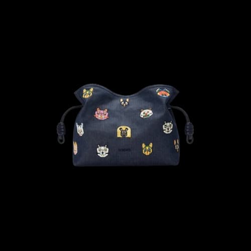 Loewe Flamenco Cats Clutch 'Blue'