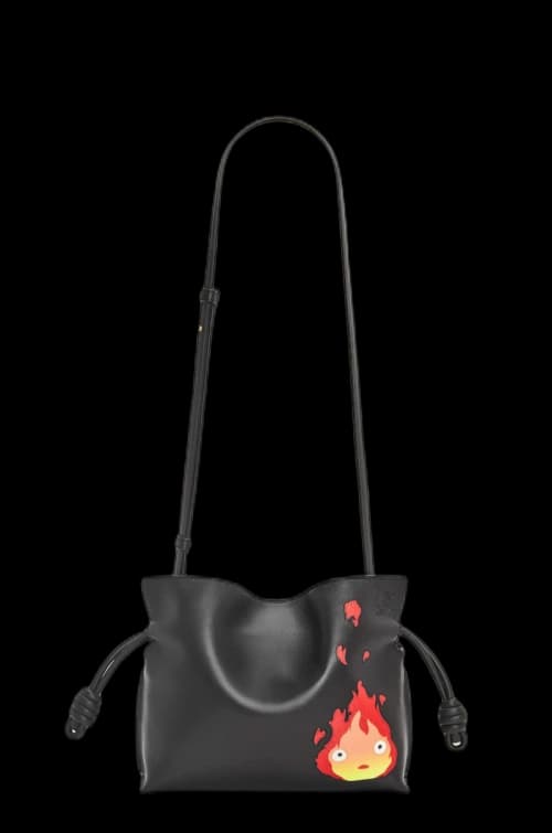 LOEWE x Howls Calcifer Mini Flamenco Clutch In Nappa Calfskin Black