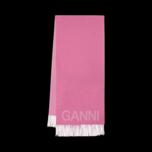 GANNI Fringed Scarf 'Pink'