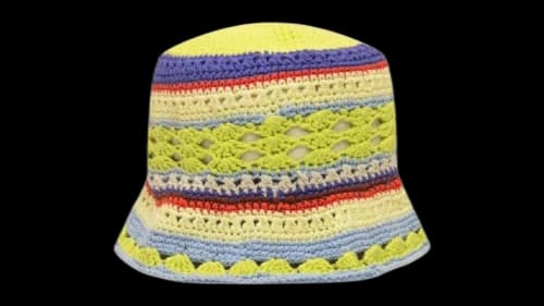 Ganni Crochet Bucket Hat heather