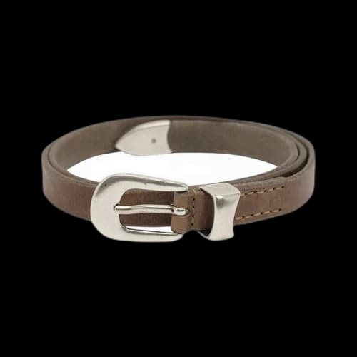 Our Legacy Leather Buckle Belt 'Grey'