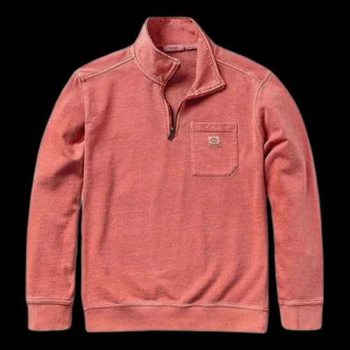 Timberland Garment Dye Quarter Zip Sweatshirt 'Hot Sauce'