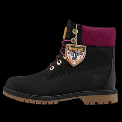Timberland Heritage 6 Inch Waterproof Boots 'Black Nubuck with Pink' (Women's)