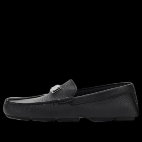 Dolce & Gabbana Buckle Detail Calfskin Loafers 'Black'