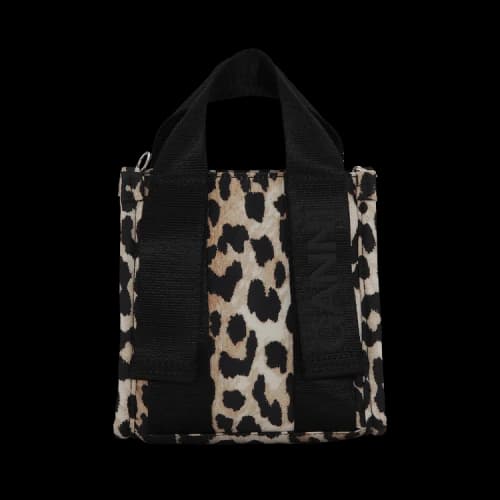 GANNI Mini Leopard Tech Tote Bag 'Leopard'