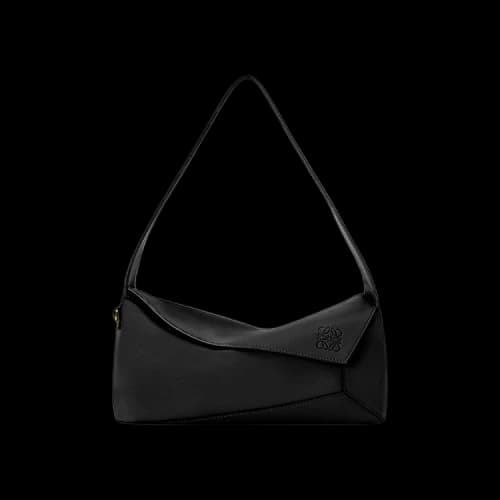 LOEWE Puzzle Hobo Bag in Nappa Calfskin Black