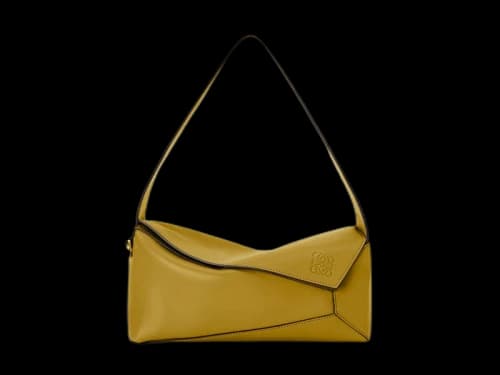 LOEWE Puzzle Hobo Bag in Nappa Calfskin Ochre