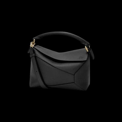 Loewe Small Puzzle Edge Bag In Soft Grained Calfskin 'Black'