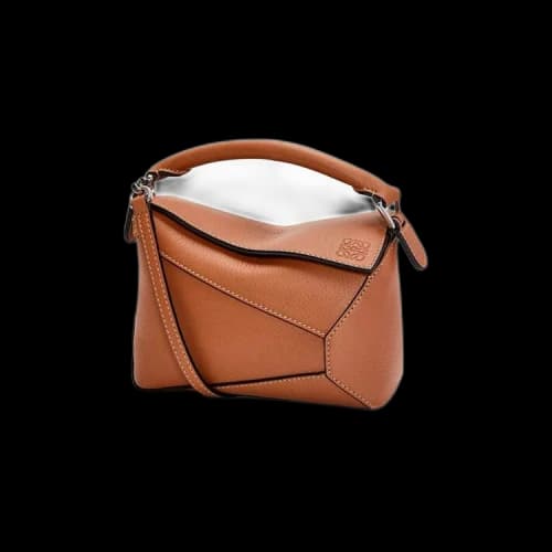 Loewe Mini Puzzle Edge Bag In Classic Calfskin 'Tan'