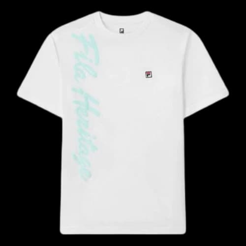 FILA Alphabet Printing Knit Short Sleeve White