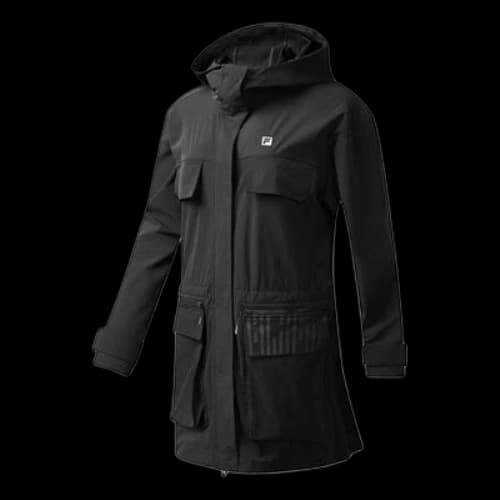 FILA Athletics Contrasting Colors hooded Multiple Pockets Jacket Black (Women's)