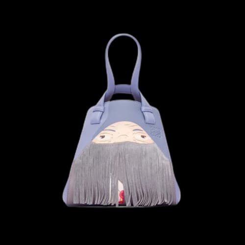 LOEWE x Howls Markl Hammock Nugget Bag In Nappa Calfskin Blueberry