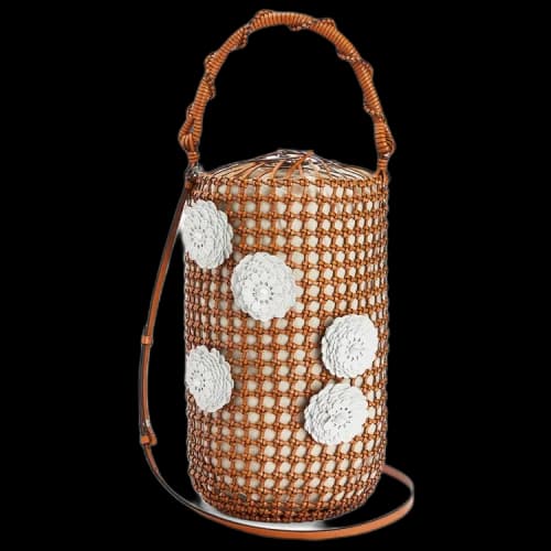 Loewe Bucket Mesh Flower Bag 'Tan'