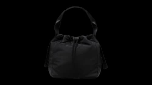 Ganni Tech Pouch Tote Bag Black