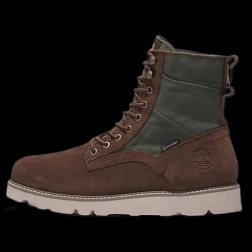 Timberland Vibram Waterproof Leather and Fabric Boots 'Dark Brown Suede'