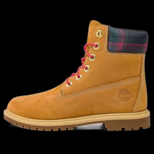 Timberland Heritage 6 Inch Waterproof Boots 'Wheat Nubuck with Pink Teal Plaid' (Women's)