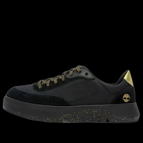 Timberland Supaway Leather and Fabric Oxford Trainers 'Black with Gold' (Women's)