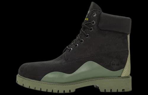Timberland Heritage 6 Inch Waterproof Boot 'Black Nubuck with Green'