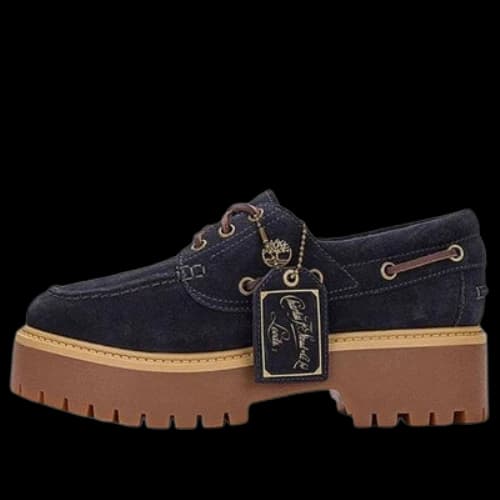 Timberland C.F. STEAD Indigo Suede Stone Street Platform Boat Shoes 'Dark Blue Suede' (Women's)
