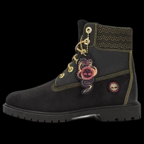 Timberland Lunar New Year 6 Inch Lace Up Boots 'Black Nubuck' (Women's)