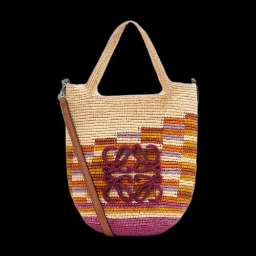 Loewe Slit Rainbow Mini Bag 'Natural/Fuchsia'