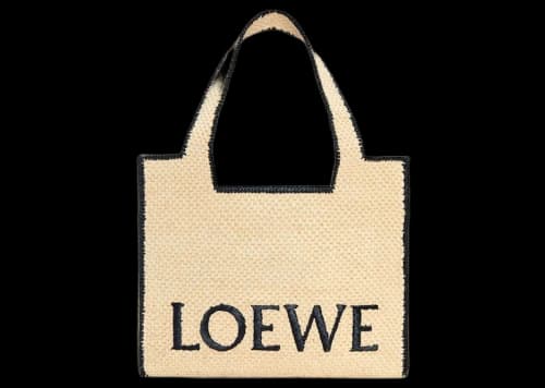 LOEWE Front Tote Large Raffia Natural