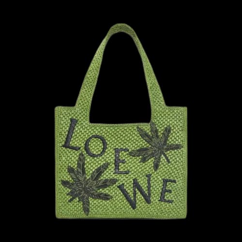 Loewe Leaf Font Tote Bag 'Green'