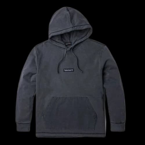 Timberland Mixed Media Garment Dye Hoodie 'Dark Grey'