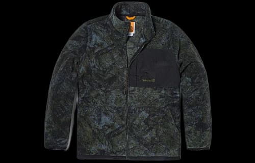 Timberland Camo Print Fleece Jacket 'Green Black'