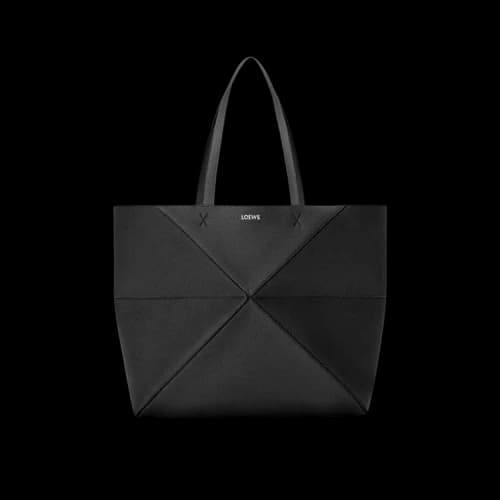 Loewe Puzzle Fold Tote Horizontal 'Black'