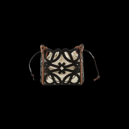 Loewe Anagram Cut Out Small Tote Bag 'Black'