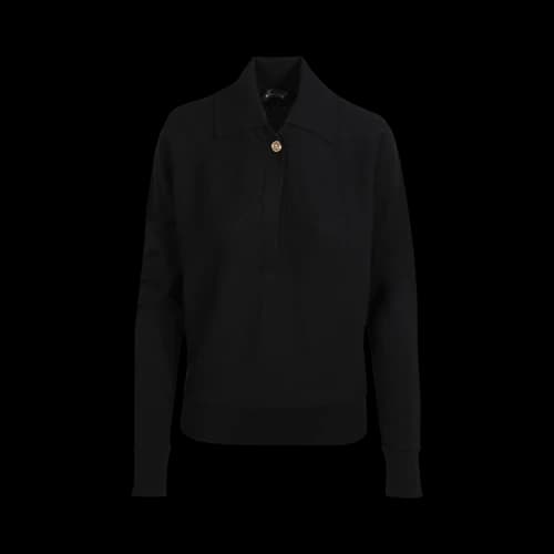 Versace Wool Blend Collared Sweater 'Black'