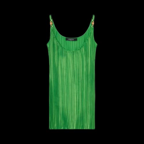 Versace Pleated Mini Dress 'Green'