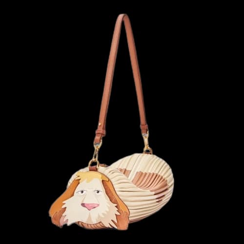 LOEWE x Howls Heen Bracelet Pouch In Pleated Nappa Rust