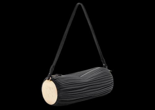 LOEWE Bracelet Pouch Pleated Nappa Black