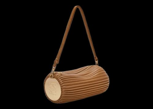 LOEWE Bracelet Pouch in Pleated Nappa Oak