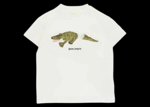 Palm Angels Crocodile Graphic T-Shirt White/Green