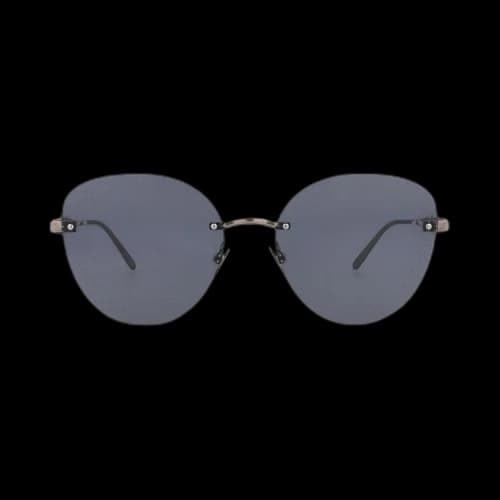 Alaïa Rimless Cat Eye Sunglasses 'Ruthenium/Blue'