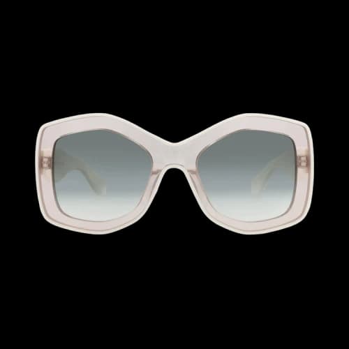 Alaia Square-Frame Recycled Acetate Sunglasses Nude White Green (AA0066S-30014220-002)