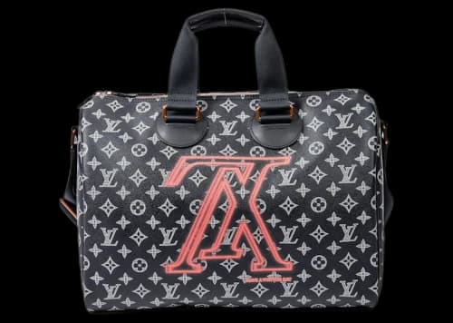 Louis Vuitton Kim Jones Limited Edition Upside-Down Speedy Bandouliere Navy Blue