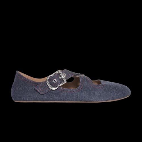 Alaïa Criss Cross Ballet Flat 'Denim Blue' (Women's)