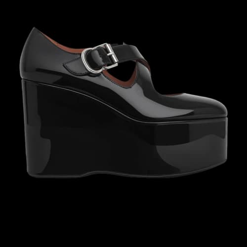 Alaïa Criss Cross Wedge 'Patent Black' (Women's)