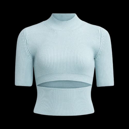 Alaïa Slit Crop Top 'Menthe'