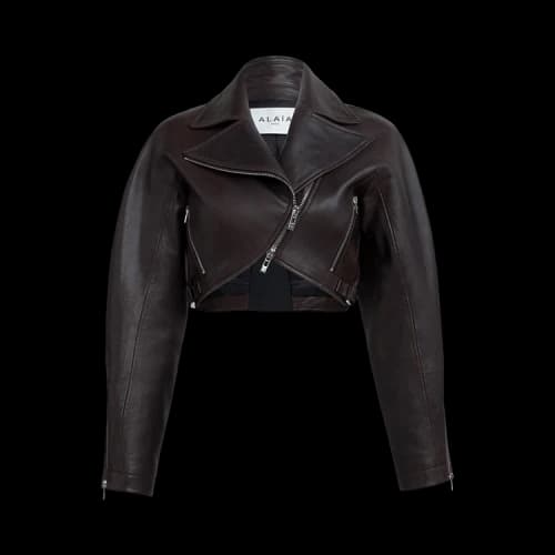 Alaïa Crop Biker 'Ebene'
