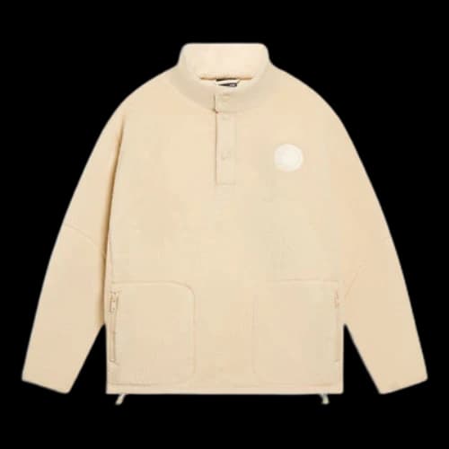 Li-Ning Logo Half Zip Fleece Jacket 'Light Brown'